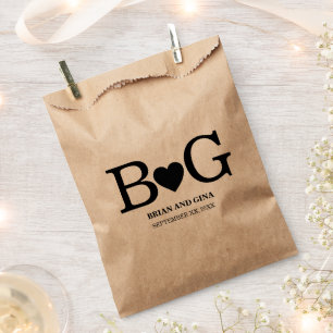 Large Initials Personalized Favor Bag