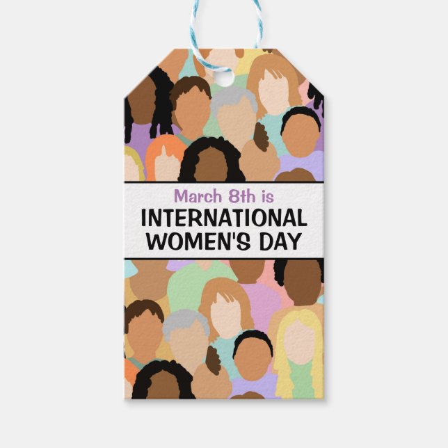 Large International Women's Day - March 8th  Gift Tags (Front)