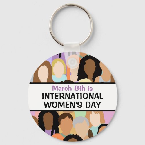 Large International Womens Day _ March 8th Keychain