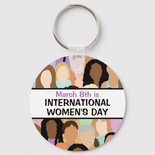 Large International Womens Day _ March 8th   Keychain