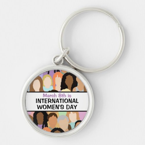 Large International Womens Day _ March 8th  Keychain
