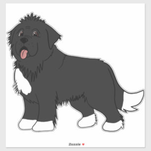 Large Irish Spot Newfoundland dog Sticker