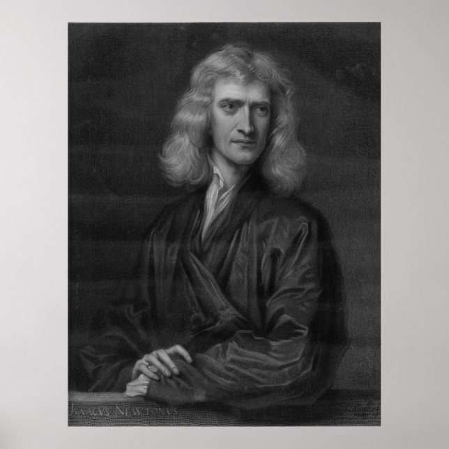 Large Isaac Newton Print in High Resolution (Front)