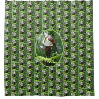 Large Jack In The Pulpit Flower Pattern Shower Curtain
