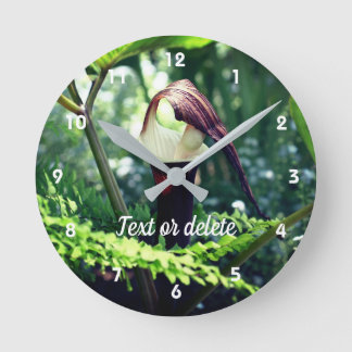 Large Jack In The Pulpit Flower Personalized Round Clock