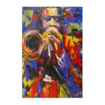Large Jazz Musician Acrylic Art