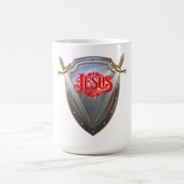 Large Jesus Sword And Shield Mug (Center)