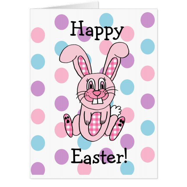 Large Jumbo Happy Easter Bunny Rabbit  Card (Front)
