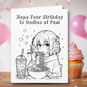 Large Jumbo-Sized Personalized Girl's Birthday Card