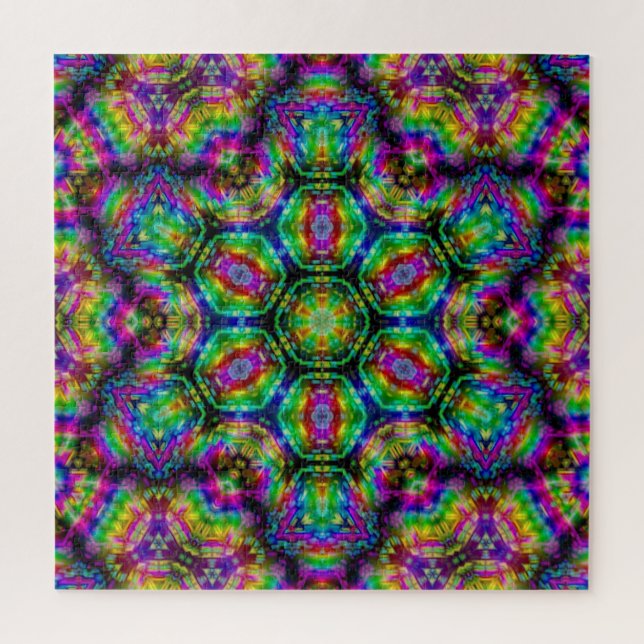 Large Kaleidoscopic Fractal Art Jigsaw Puzzle (Vertical)