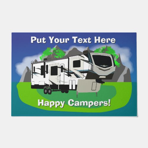 Large Keystone Montana Happy Camper 5th Wheel  Doormat