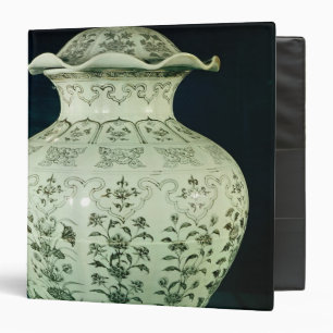 Large 'Kuoan' vase decorated with blue flowers Binder