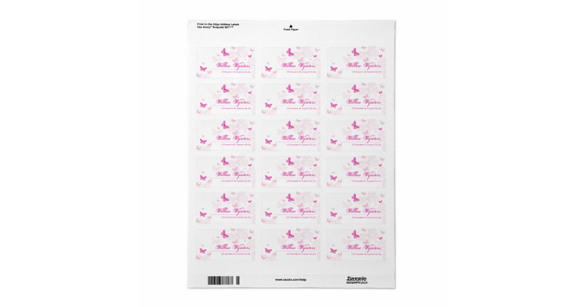 LARGE LABEL SEALS :: butterflies 1 | Zazzle