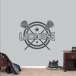 Large Lacrosse Wall Decal<br><div class="desc">This design is ideal for your favorite lacrosse player!</div>