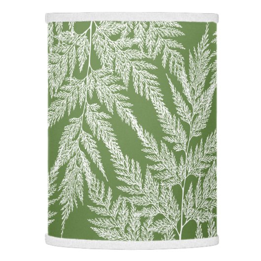 Large Lacy White Ferns Lamp Shade (Left)
