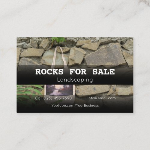 Large Landscaping Rocks For Sale Business Company  Business Card