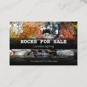 Large Landscaping Rocks For Sale Business Company  Card