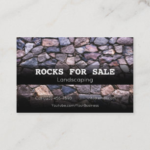 Large Landscaping Rocks For Sale Business Company  Card