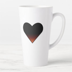 Large Latte Heart Mug