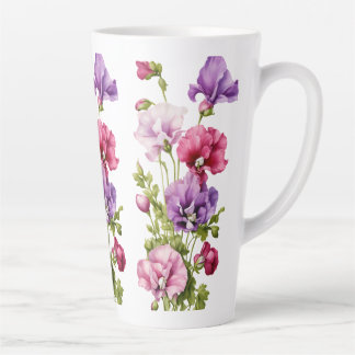 Large Latte Mug - 17 oz | Elegant Floral Bouquet 