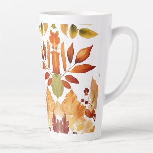 Large Latte Mug 17oz - Leaves & Nature Patterns