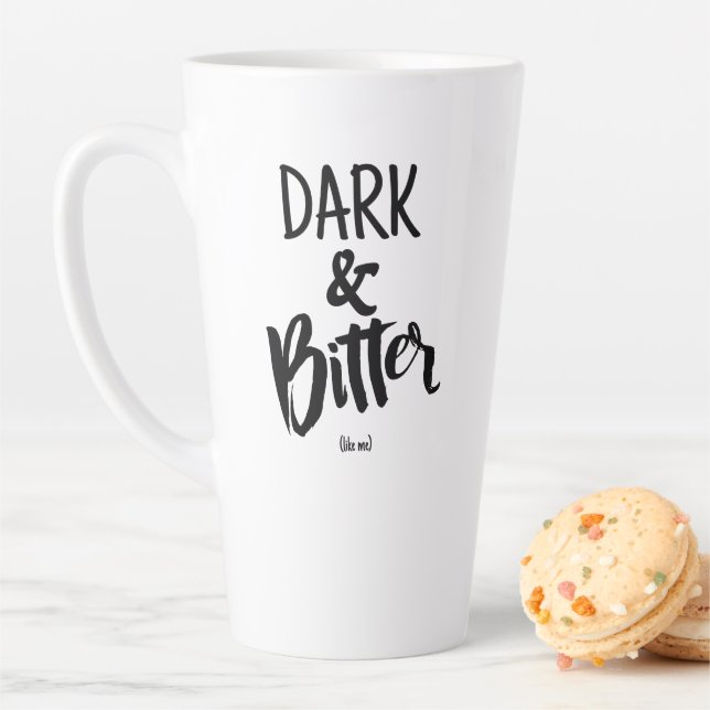 Large Latte Mug - Dark & Bitter (In Situ)