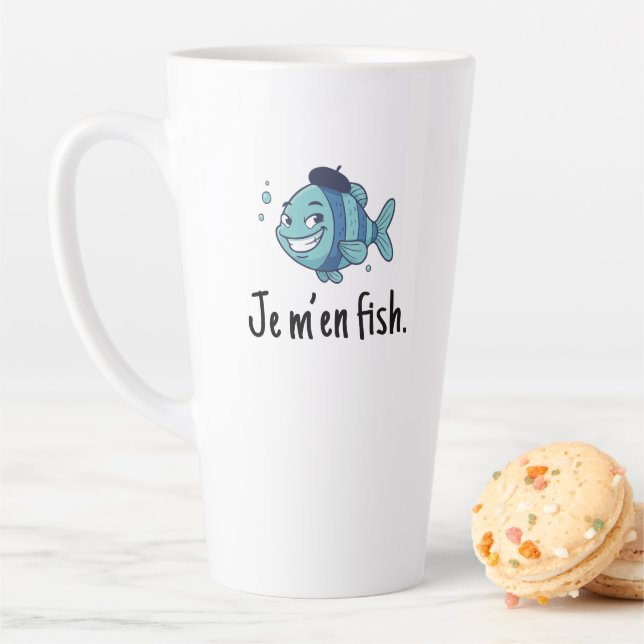 Large Latte Mug - Je m'en fish (In Situ)