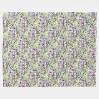 Large Lavender Flowers on Mint
