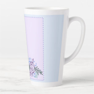 Large Lavender Rose Latte Mug