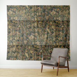 Large Leaf Verdure & Animals Renaissance Tapestry