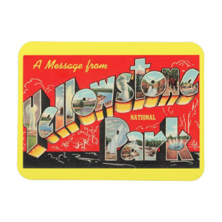 Large Letter Greeting Yellowstone National Park Magnet