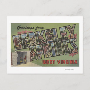 Large Letter Scenes - Berkeley Springs, WV Postcard