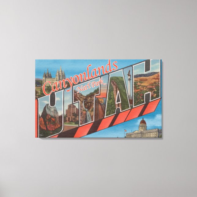 Large Letter Scenes - Canyonlands Nat'l Park, UT Canvas Print (Front)