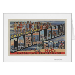 Large Letter Scenes - Carolina Beach, NC Cards