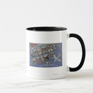 Large Letter Scenes - Cherry Point, NC Mug