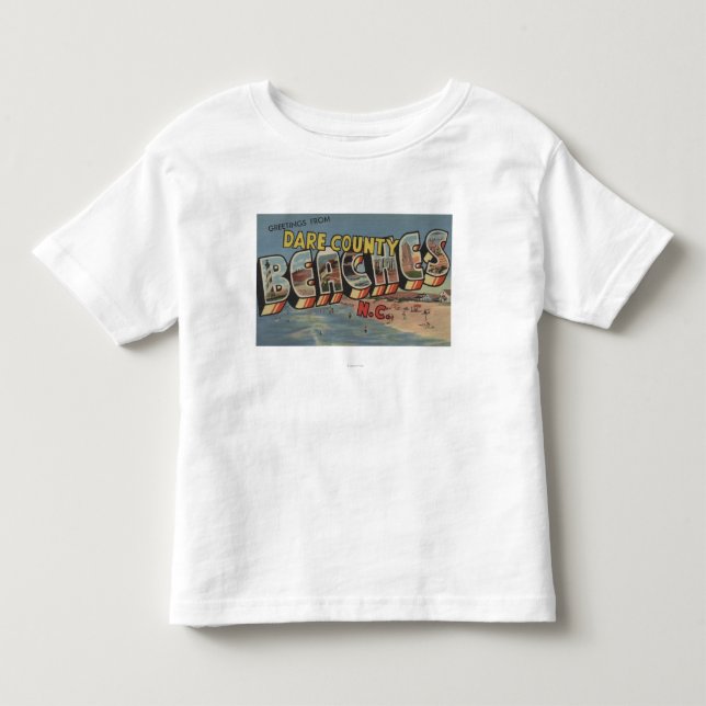 Large Letter Scenes - Dare County Beaches, NC Toddler T-shirt (Front)
