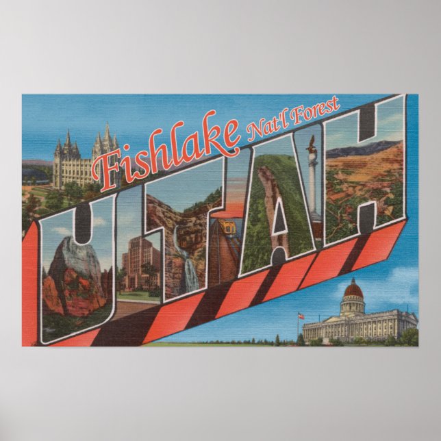 Large Letter Scenes - Fishlake Nat'l Forest, UT Poster (Front)
