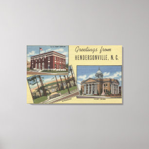 Large Letter Scenes - Hendersonville, NC 2 Canvas Print