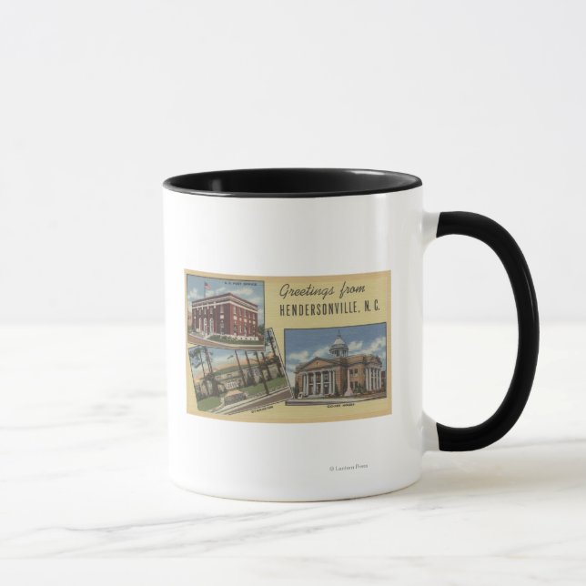 Large Letter Scenes - Hendersonville, NC Mug (Right)