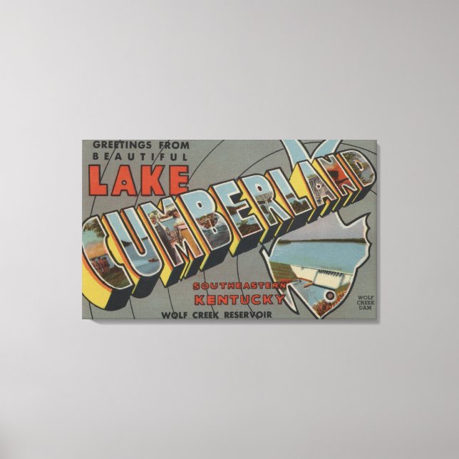 Large Letter Scenes - Lake Cumberland, KY Canvas Print (Front)