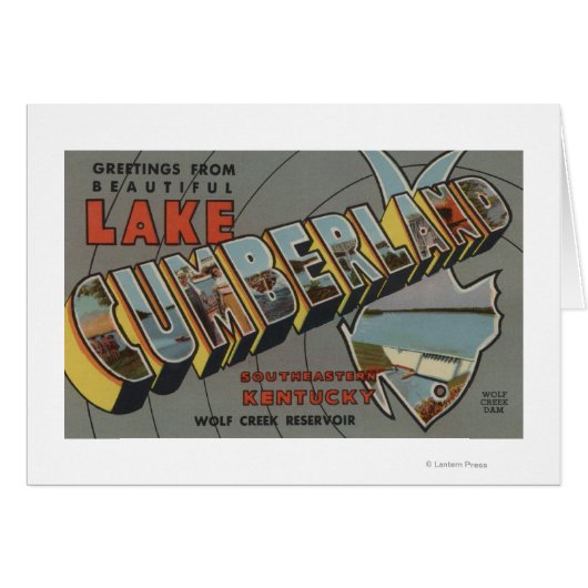 Large Letter Scenes - Lake Cumberland, KY Cards (Front Horizontal)