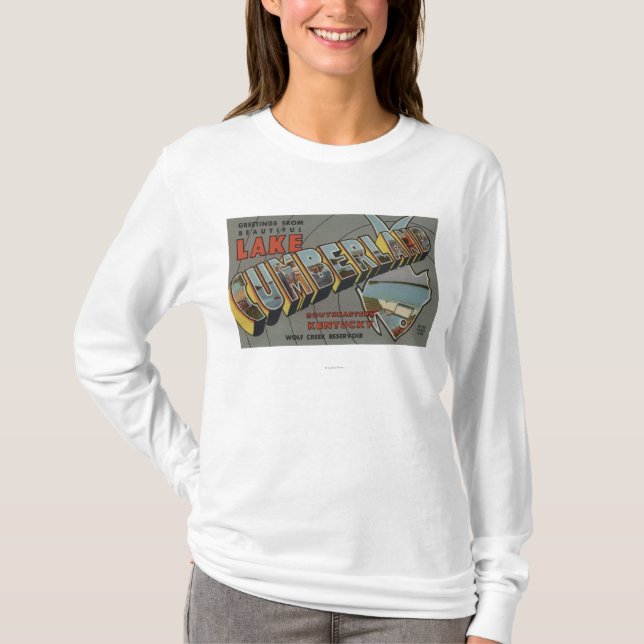 Large Letter Scenes - Lake Cumberland, KY T-Shirt (Front)