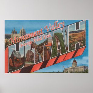 Large Letter Scenes - Monument Valley, UT Poster