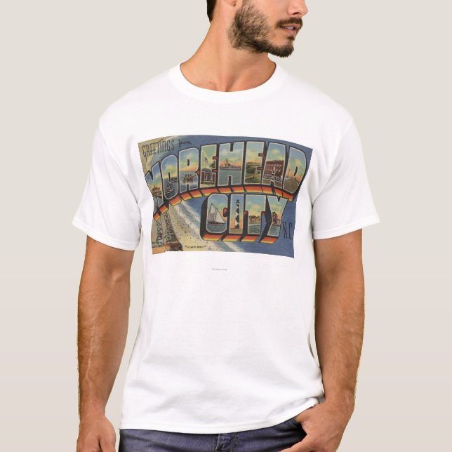 Large Letter Scenes - Morehead City, NC T-Shirt (Front)