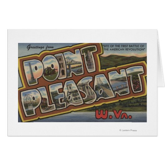 Large Letter Scenes - Point Pleasant, WV Cards (Front Horizontal)