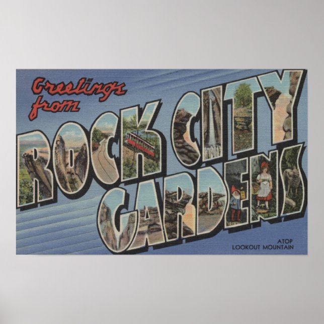 Large Letter Scenes - Rock City Gardens, TN Poster (Front)