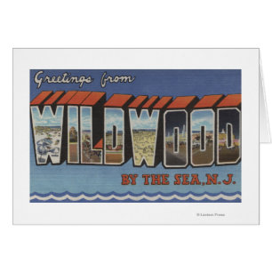 Large Letter Scenes - Wildwood-By-The-Sea, NJ Cards