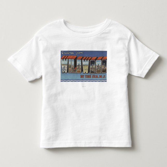 Large Letter Scenes - Wildwood-By-The-Sea, NJ Toddler T-shirt (Front)