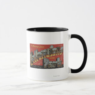 Large Letter Scenes - Yellowstone Nat'l Park, WY Mug