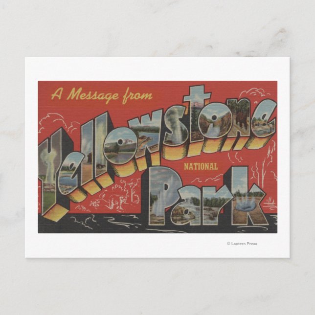 Large Letter Scenes - Yellowstone Nat'l Park, WY Postcard (Front)